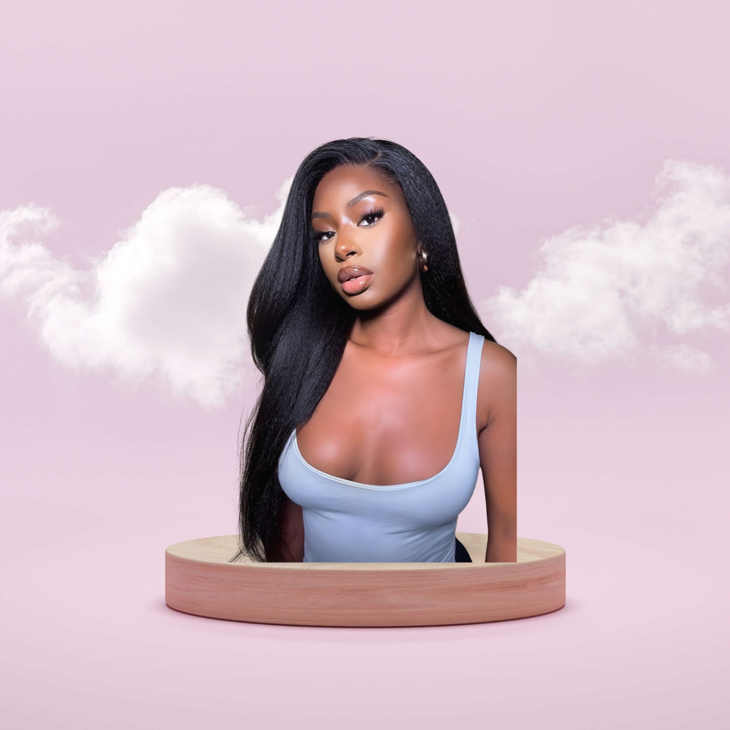 HD Lace Kinky Straight Wig – Full, & Gorgeous